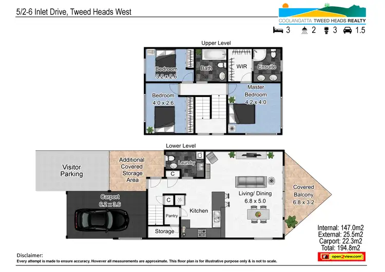 Floorplan of Homely semi-detached listing, 5/2-6 Inlet Drive, Tweed Heads West NSW 2485
