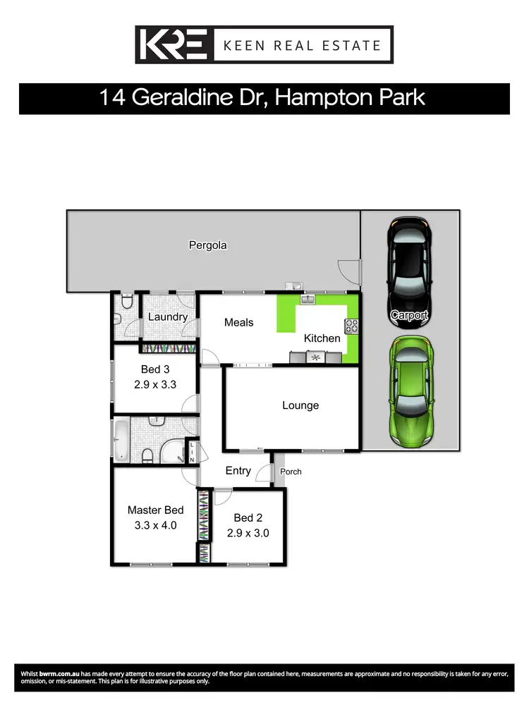 Floorplan of Homely house listing, 14 Geraldine Drive, Hampton Park VIC 3976