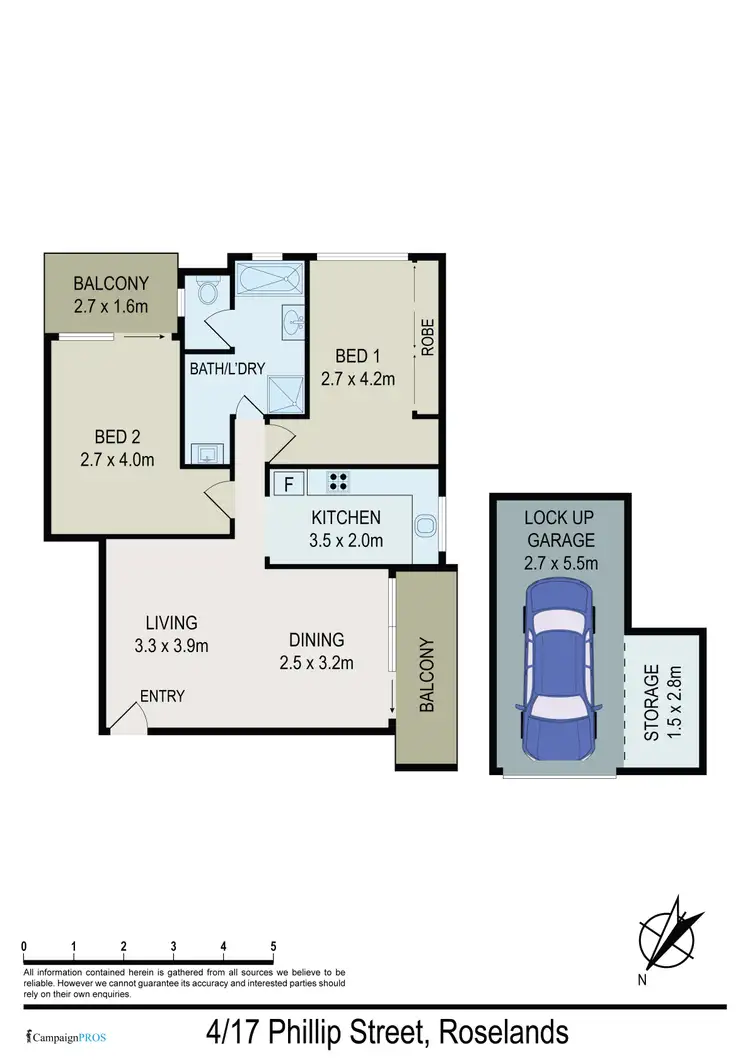 Floorplan of Homely apartment listing, 4/17-19 PHILLIP STREET, Roselands NSW 2196