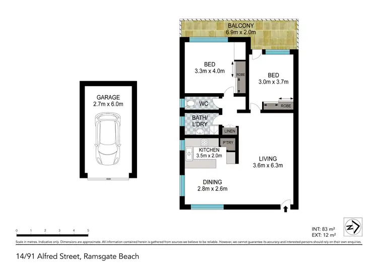 Floorplan of Homely unit listing, 14/91 Alfred Street, Ramsgate Beach NSW 2217