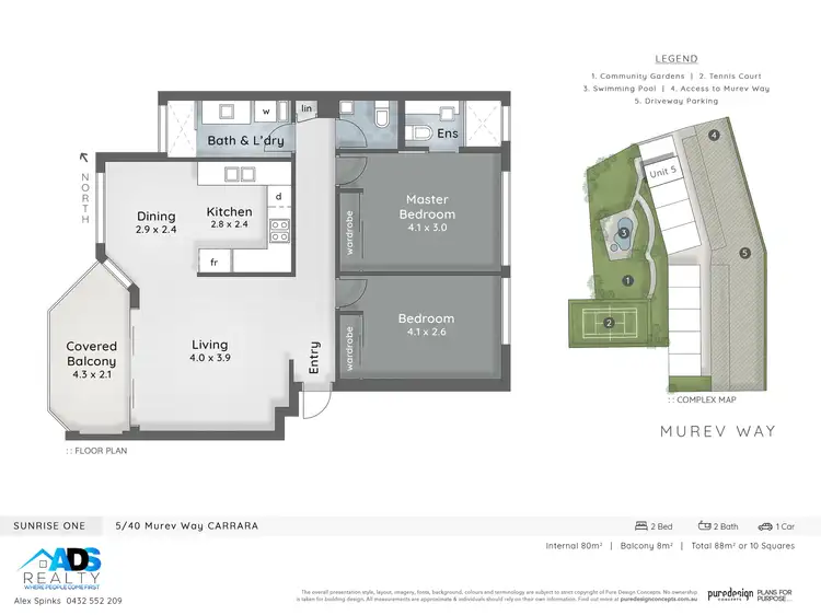 Floorplan of Homely unit listing, 5/40 Murev Way, Carrara QLD 4211