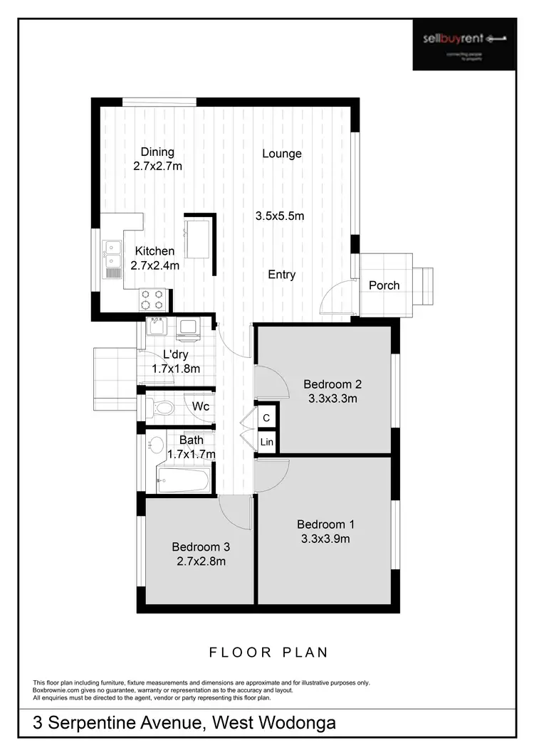 Floorplan of Homely house listing, 3 SERPENTINE AVENUE, Wodonga VIC 3690