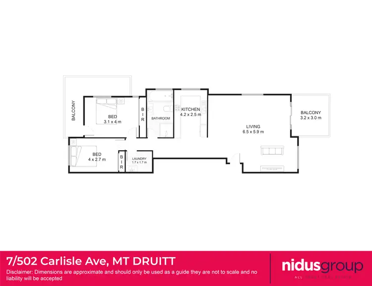 Floorplan of Homely unit listing, 7/502 Carlisle Avenue, Mount Druitt NSW 2770