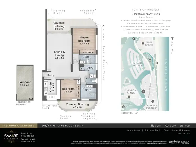 Floorplan of Homely unit listing, 203/3 RIVER DRIVE, Surfers Paradise QLD 4217