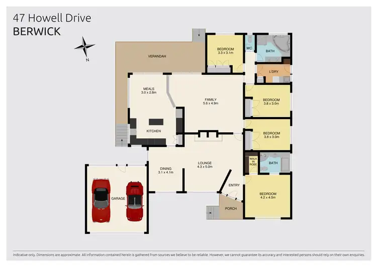 Floorplan of Homely house listing, 47 Howell Drive, Berwick VIC 3806