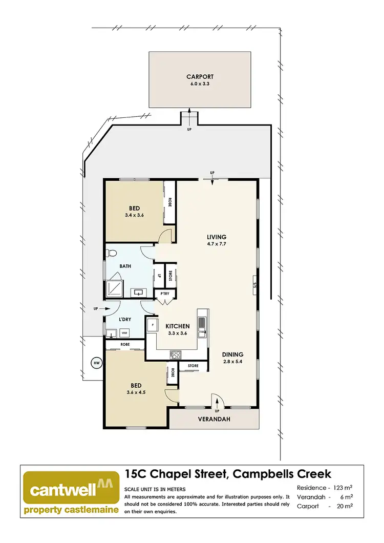 Floorplan of Homely townhouse listing, 15C Chapel Street, Campbells Creek VIC 3451