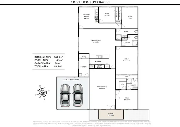 Floorplan of Homely house listing, 7 Jagfed Road, Underwood QLD 4119
