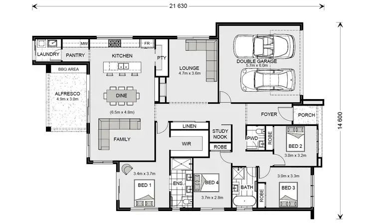 Floorplan of Homely house listing, 48 Rosehill Drive, Bacchus Marsh VIC 3340