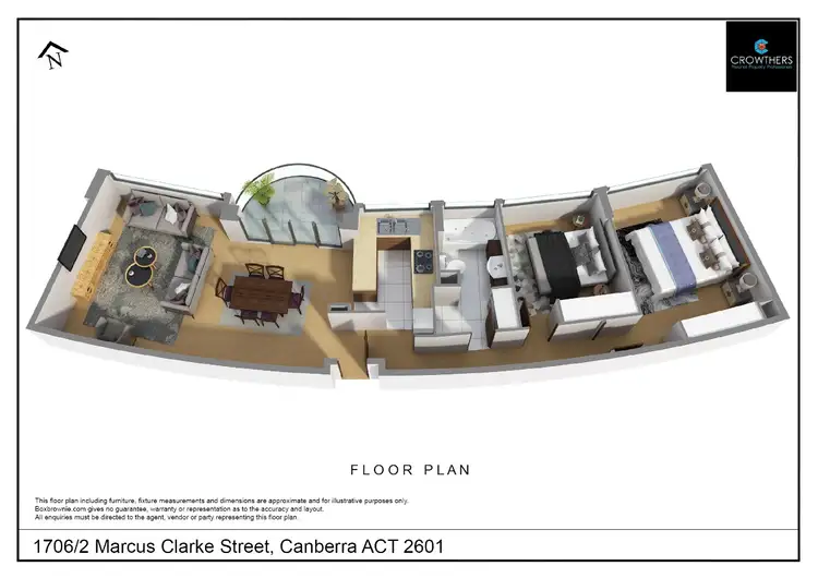 Floorplan of Homely apartment listing, 1706/2 Marcus Clarke Street, City ACT 2601