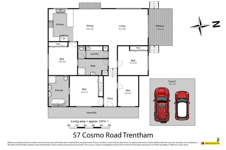 Floorplan of Homely house listing, 57 Cosmo Road, Trentham VIC 3458