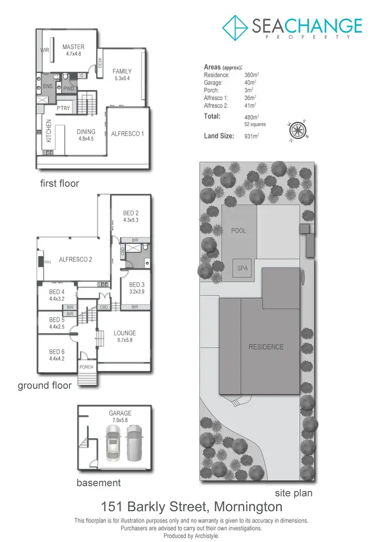 Floorplan of Homely house listing, 151 Barkly Street, Mornington VIC 3931