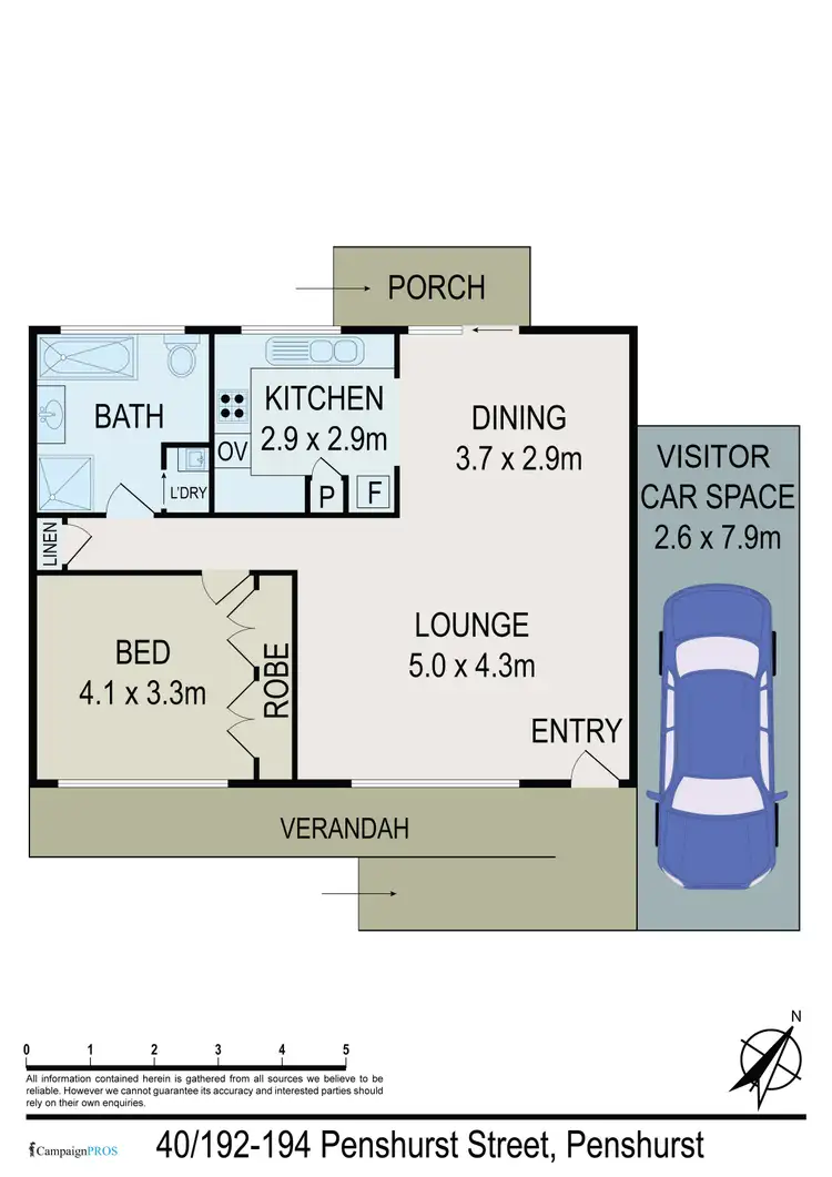 Floorplan of Homely villa listing, 40/192 - 194 PENSHURST STREET, Penshurst NSW 2222