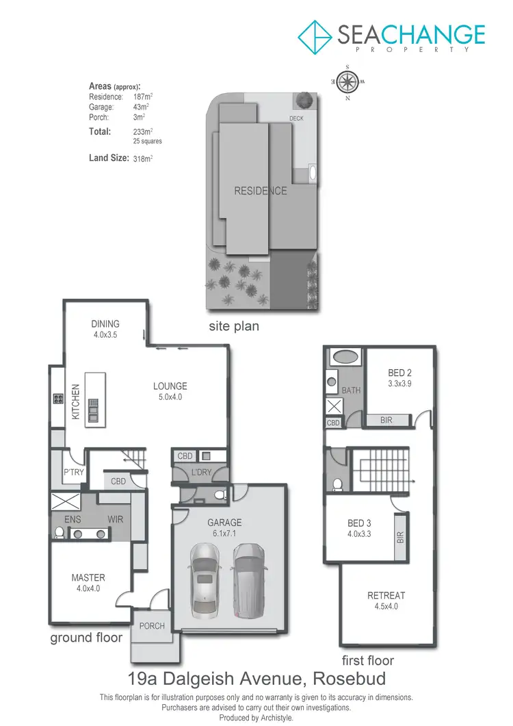 Floorplan of Homely townhouse listing, 19a Dalgleish Avenue, Rosebud VIC 3939