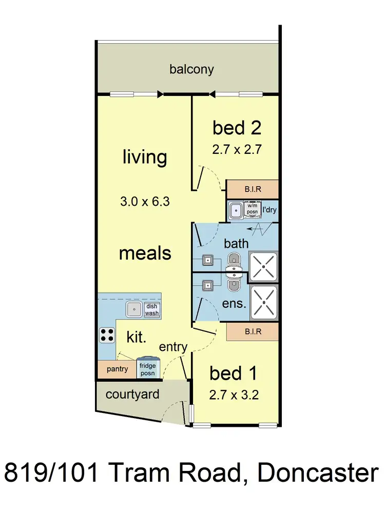Floorplan of Homely apartment listing, 819/101 Tram Road, Doncaster VIC 3108
