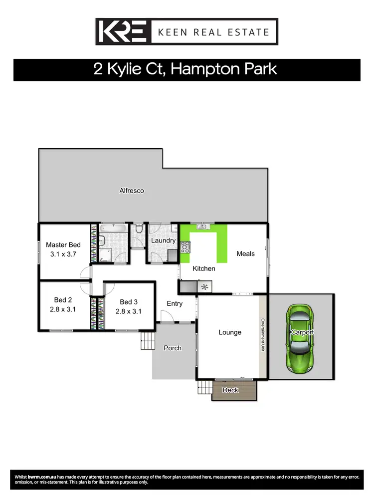 Floorplan of Homely house listing, 2A Kylie Crt, Hampton Park VIC 3976