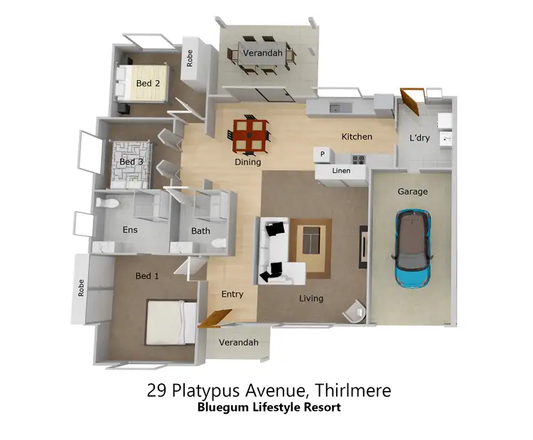 Floorplan of Homely villa listing, 29 Platypus Avenue, Thirlmere NSW 2572