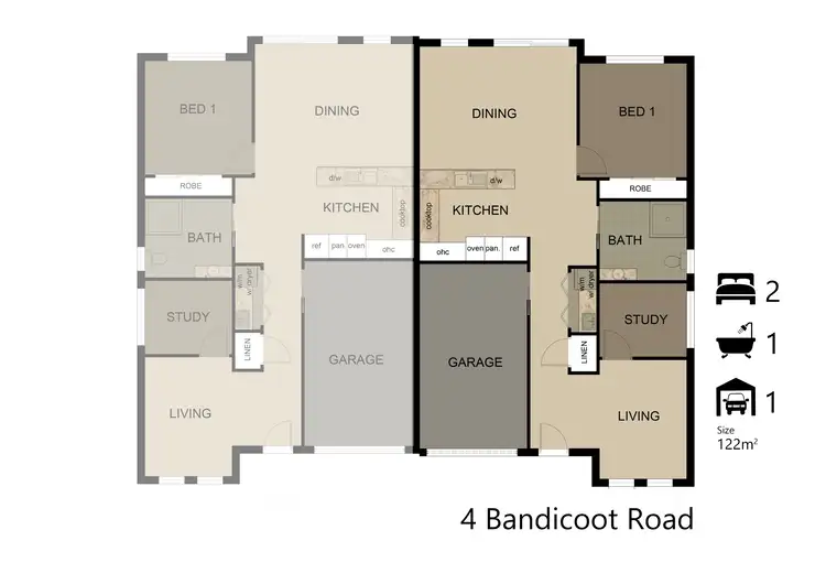 Floorplan of Homely retirement listing, 4 Bandicoot Rd, Thirlmere NSW 2572