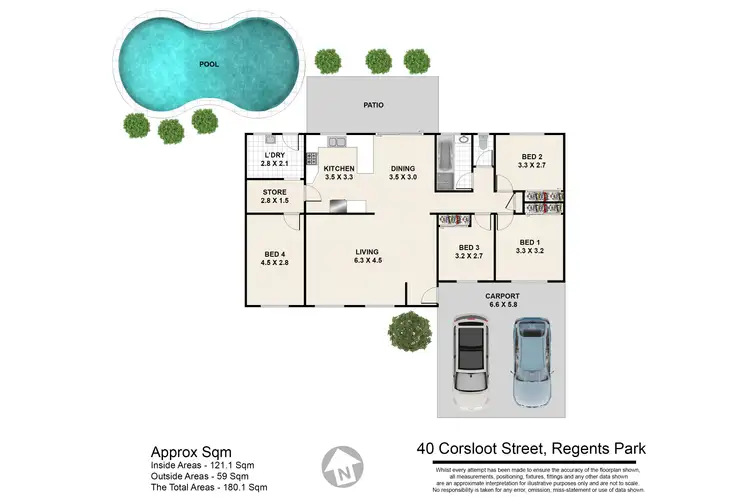 Floorplan of Homely house listing, 40 Corsloot Street, Regents Park QLD 4118