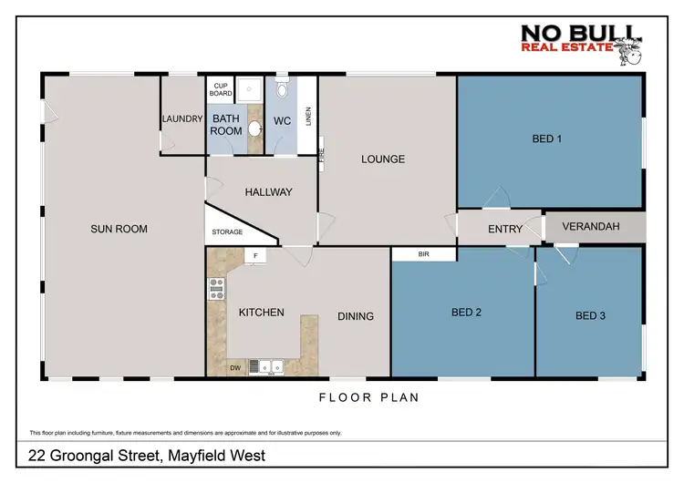 Floorplan of Homely house listing, 22 Groongal Street, Mayfield West NSW 2304