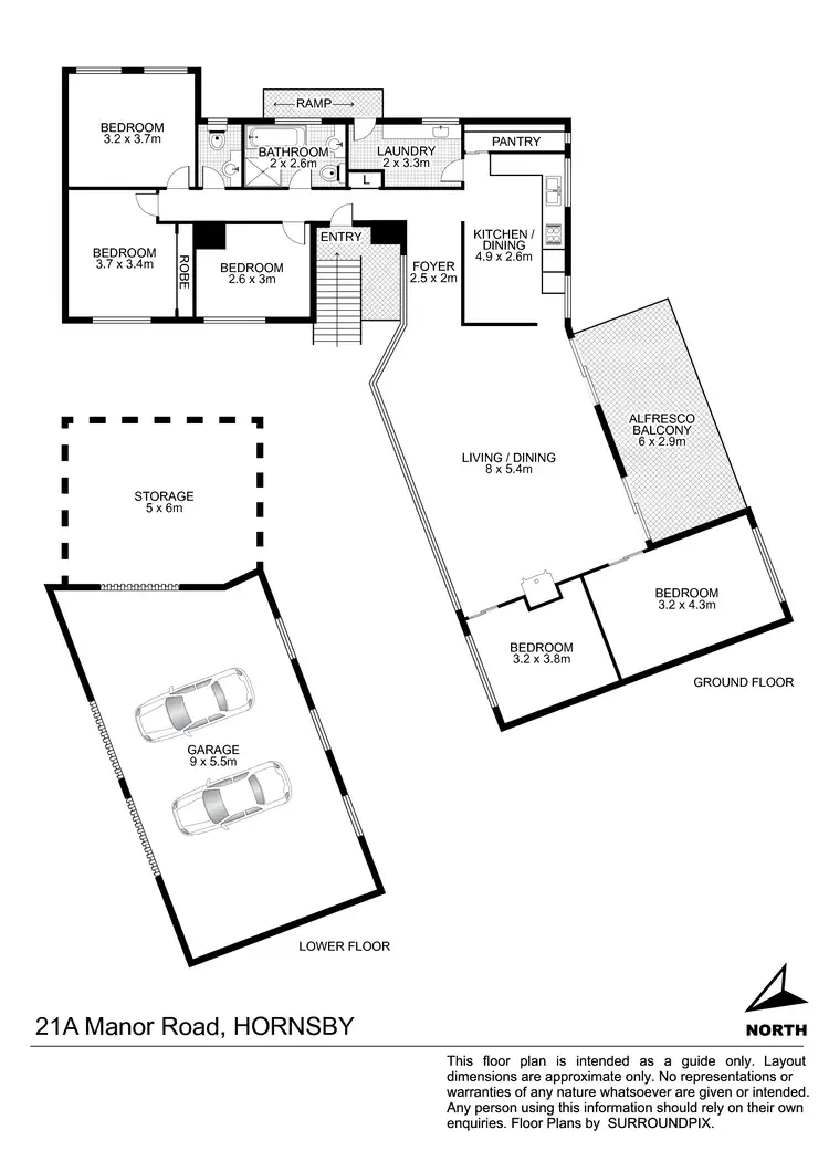 Floorplan of Homely house listing, 21A Manor Road, Hornsby NSW 2077