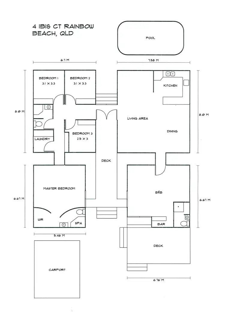 Floorplan of Homely house listing, 4 Ibis Court, Rainbow Beach QLD 4581
