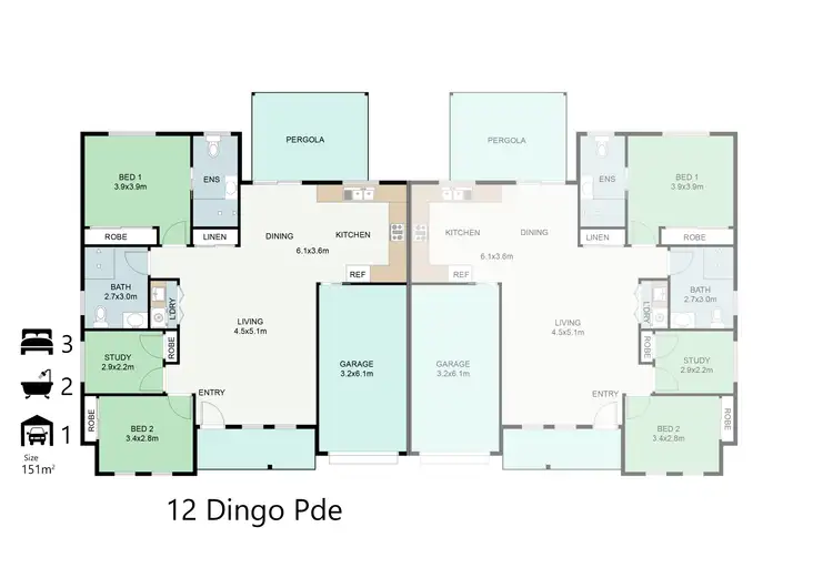 Floorplan of Homely villa listing, 12 Dingo Pde, Thirlmere NSW 2572