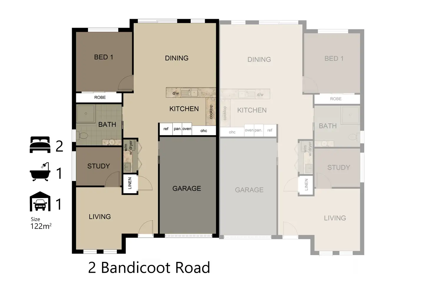 Floorplan of Homely retirement listing, 2 Bandicoot Rd, Thirlmere NSW 2572