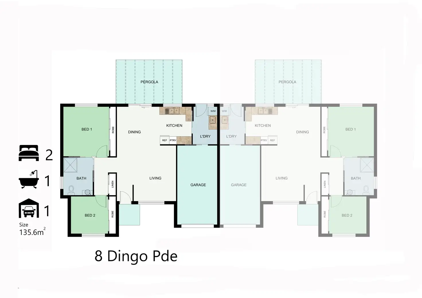 Floorplan of Homely retirement listing, 8 Dingo Parade, Thirlmere NSW 2572