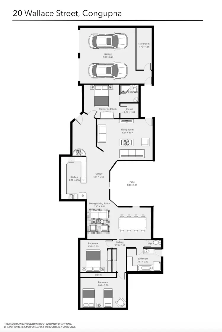 Floorplan of Homely house listing, 20 WALLACE STREET, Congupna VIC 3633