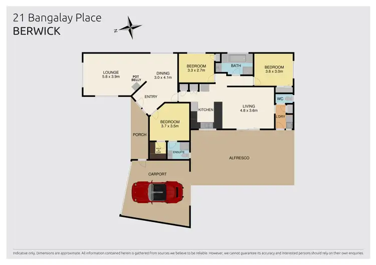 Floorplan of Homely house listing, 21 Bangalay Place, Berwick VIC 3806