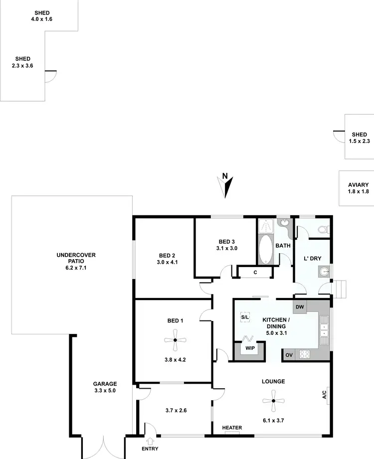 Floorplan of Homely house listing, 15 Jakara Avenue, Ingle Farm SA 5098
