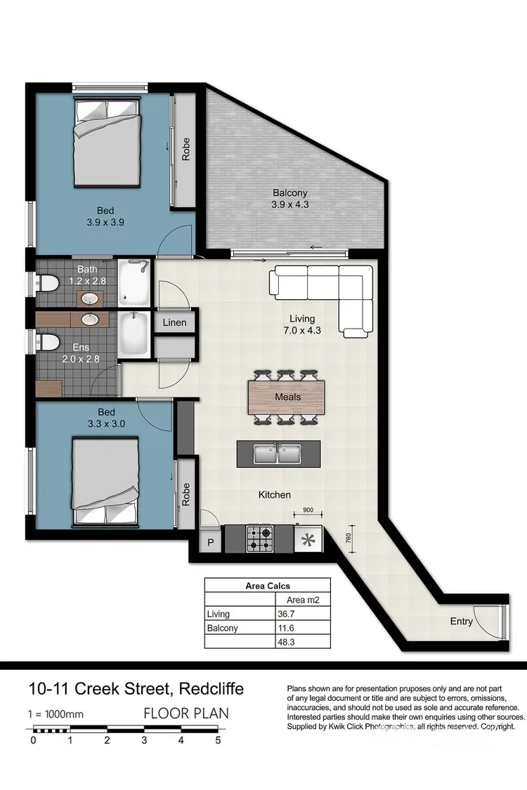 Floorplan of Homely unit listing, 10/11 Creek Street, Redcliffe QLD 4020