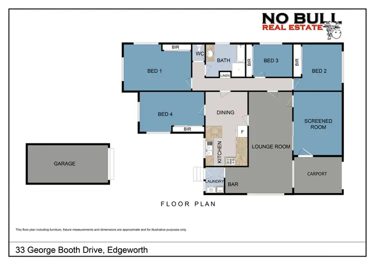 Floorplan of Homely house listing, 33 George Booth Drive, Edgeworth NSW 2285
