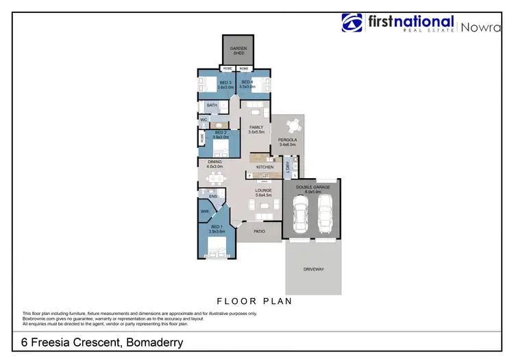 Floorplan of Homely house listing, 6 Freesia Crescent, Bomaderry NSW 2541