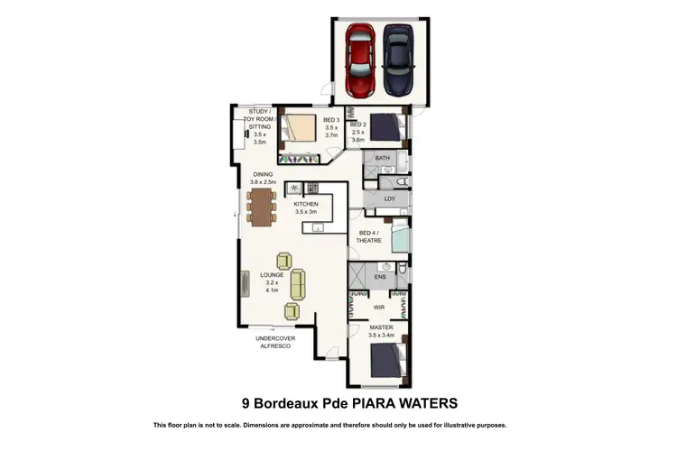 Floorplan of Homely house listing, 9 Bordeaux Parade, Piara Waters WA 6112