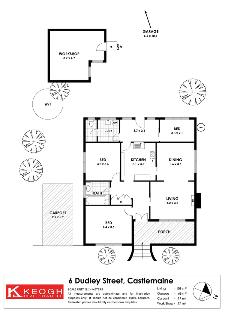 Floorplan of Homely house listing, 6 Dudley Street, Castlemaine VIC 3450