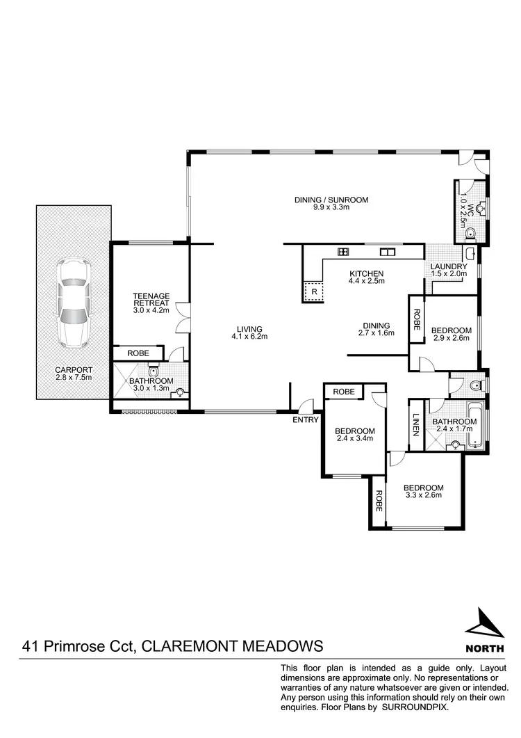 Floorplan of Homely house listing, 41 Primrose Circuit, Claremont Meadows NSW 2747