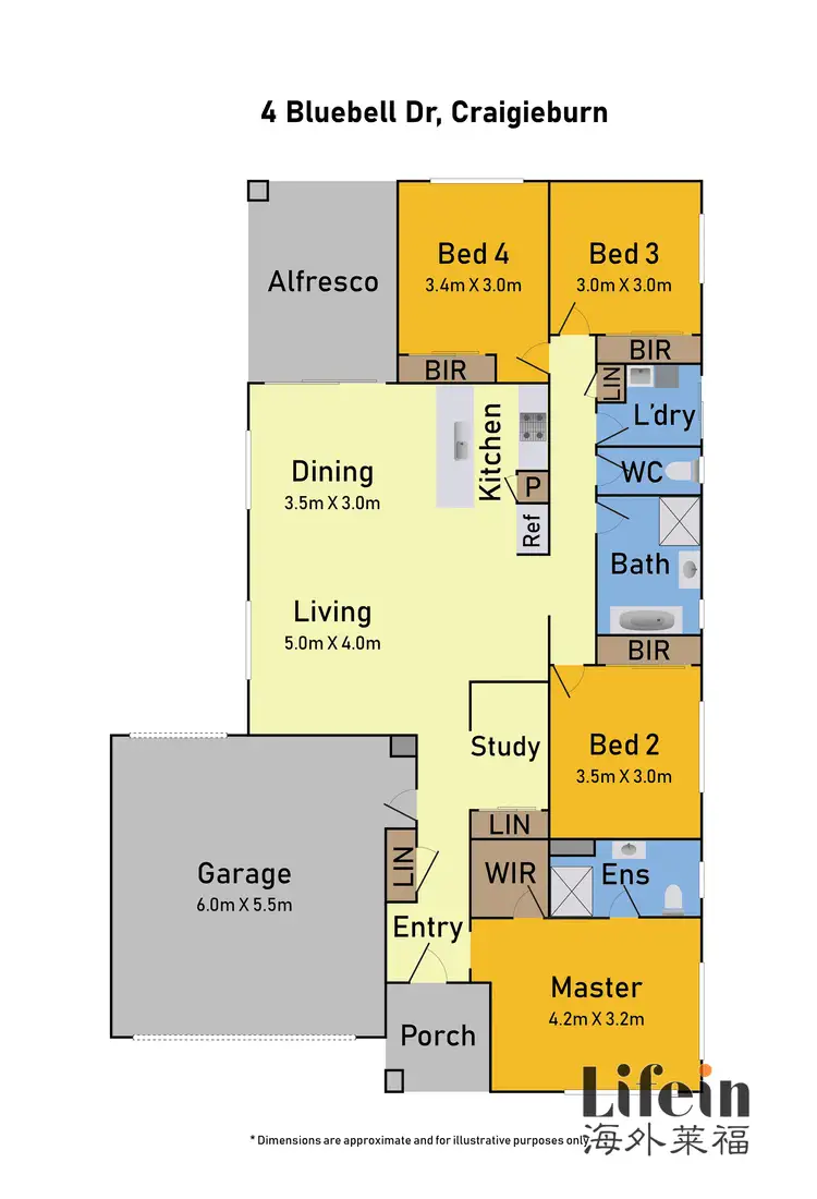 Floorplan of Homely house listing, 4 Bluebell Drive, Craigieburn VIC 3064