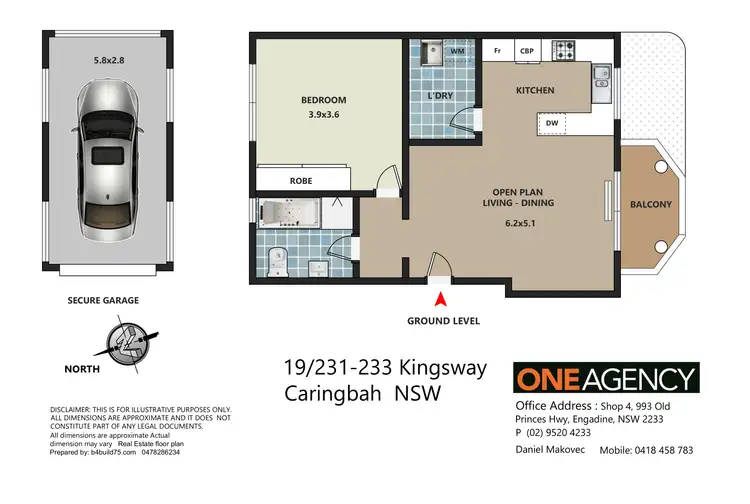 Floorplan of Homely unit listing, 19/231-233 Kingsway, Caringbah NSW 2229