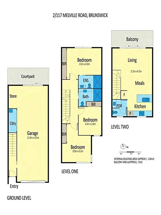 Floorplan of Homely townhouse listing, 2/117 Melville Road, Brunswick West VIC 3055