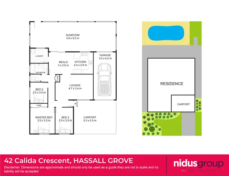 Floorplan of Homely house listing, 42 Calida Crescent, Hassall Grove NSW 2761