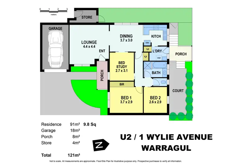 Floorplan of Homely unit listing, 2/1 Wylie Avenue, Warragul VIC 3820