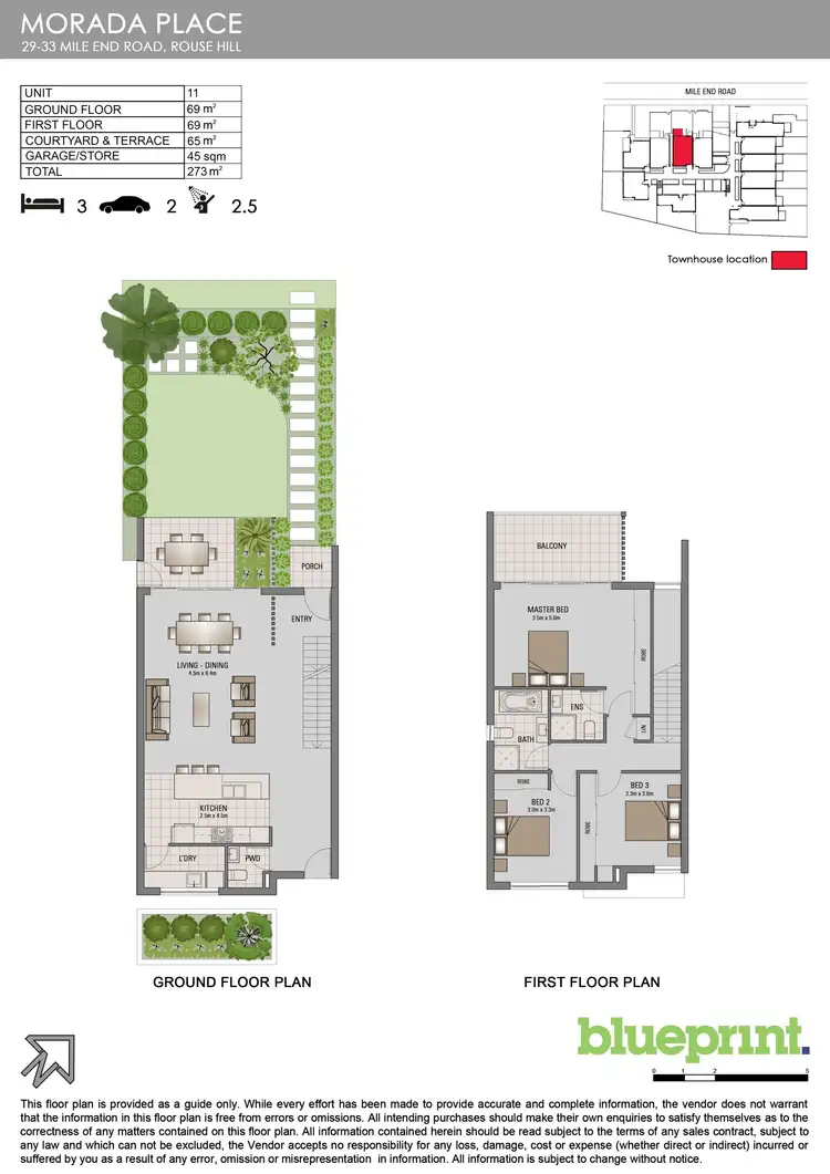 Floorplan of Homely townhouse listing, 11/29 Mile End Road, Rouse Hill NSW 2155