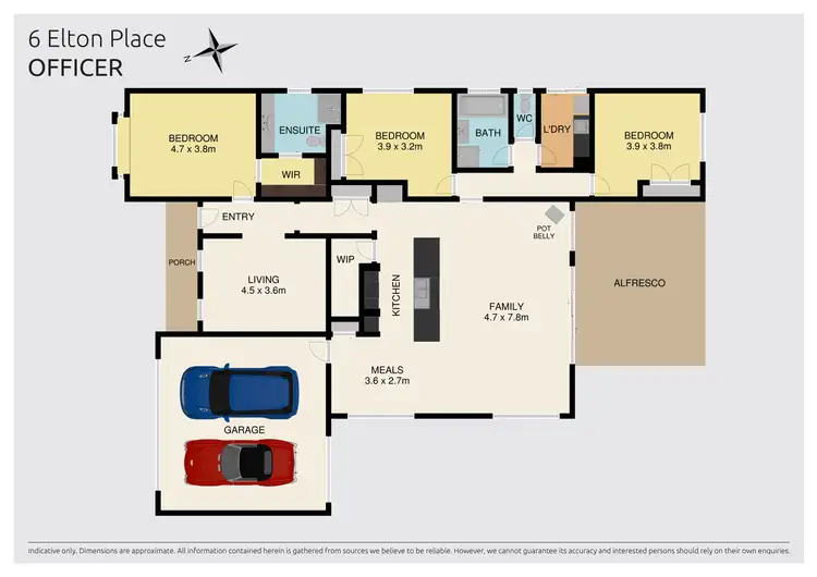 Floorplan of Homely house listing, 6 Elton Place, Officer VIC 3809