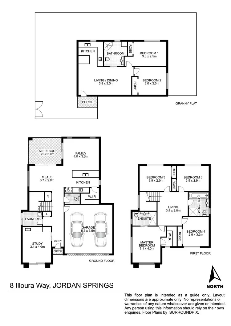 Floorplan of Homely house listing, 8 Illoura Way, Jordan Springs NSW 2747