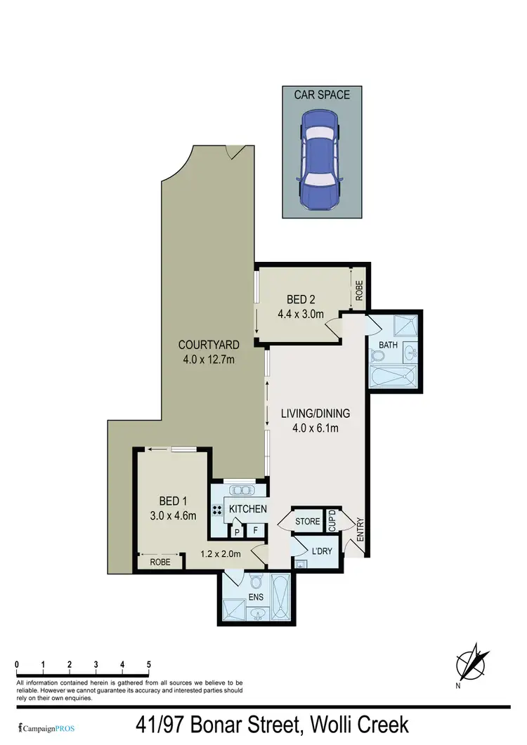 Floorplan of Homely apartment listing, 41/97 Bonar Street, Wolli Creek NSW 2205