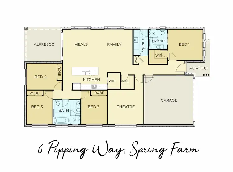 Floorplan of Homely house listing, 6 Pipping Way, Spring Farm NSW 2570