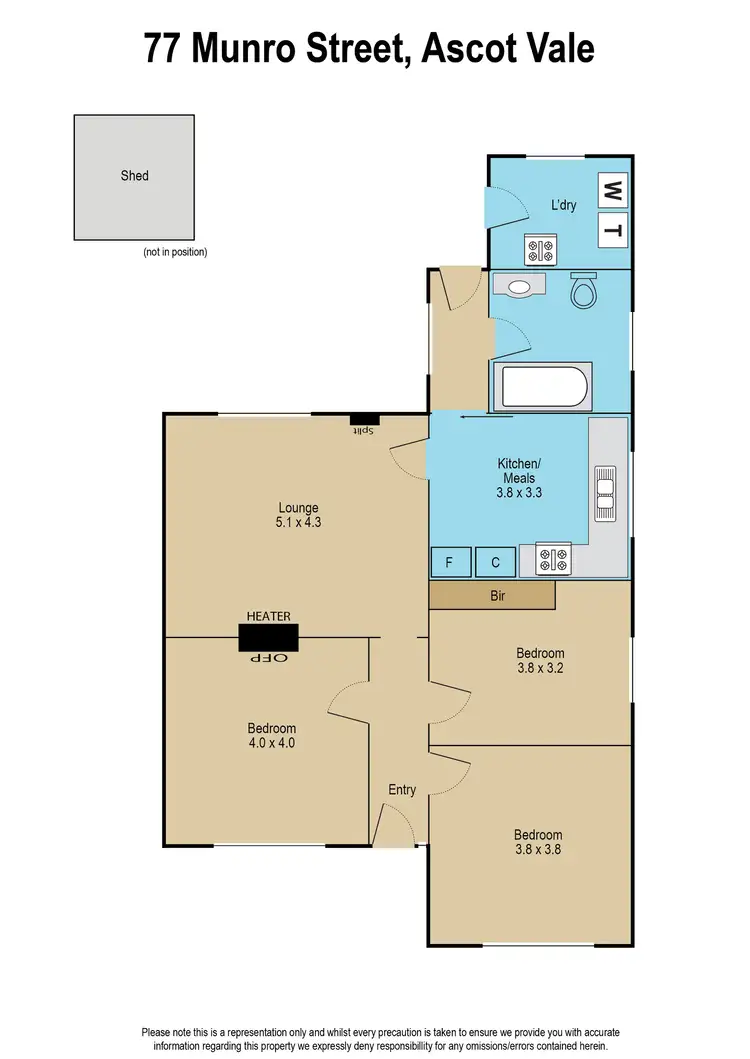Floorplan of Homely house listing, 77 Munro Street, Ascot Vale VIC 3032