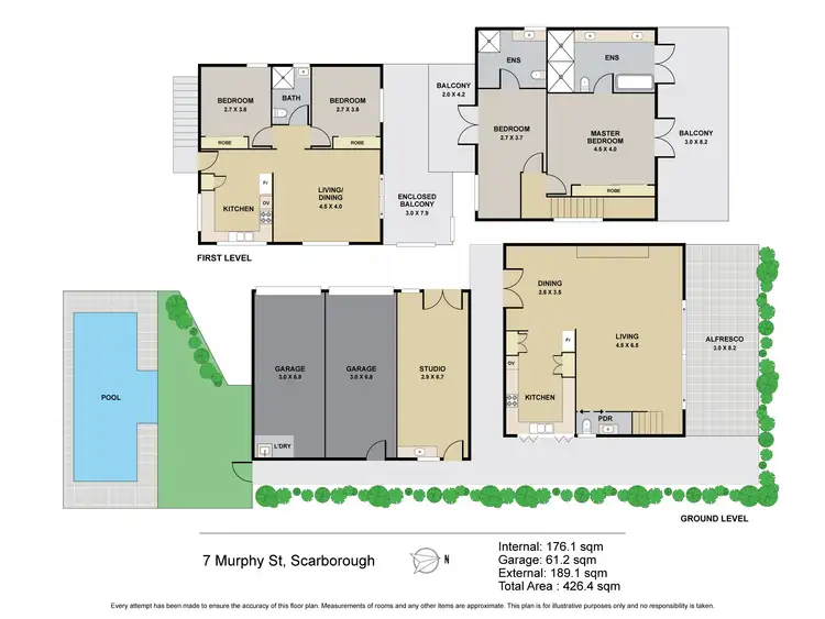 Floorplan of Homely house listing, 7 Murphy St, Scarborough QLD 4020