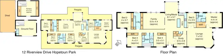 Floorplan of Homely rural property listing, 12 Riverview Drive, Hopetoun Park VIC 3340